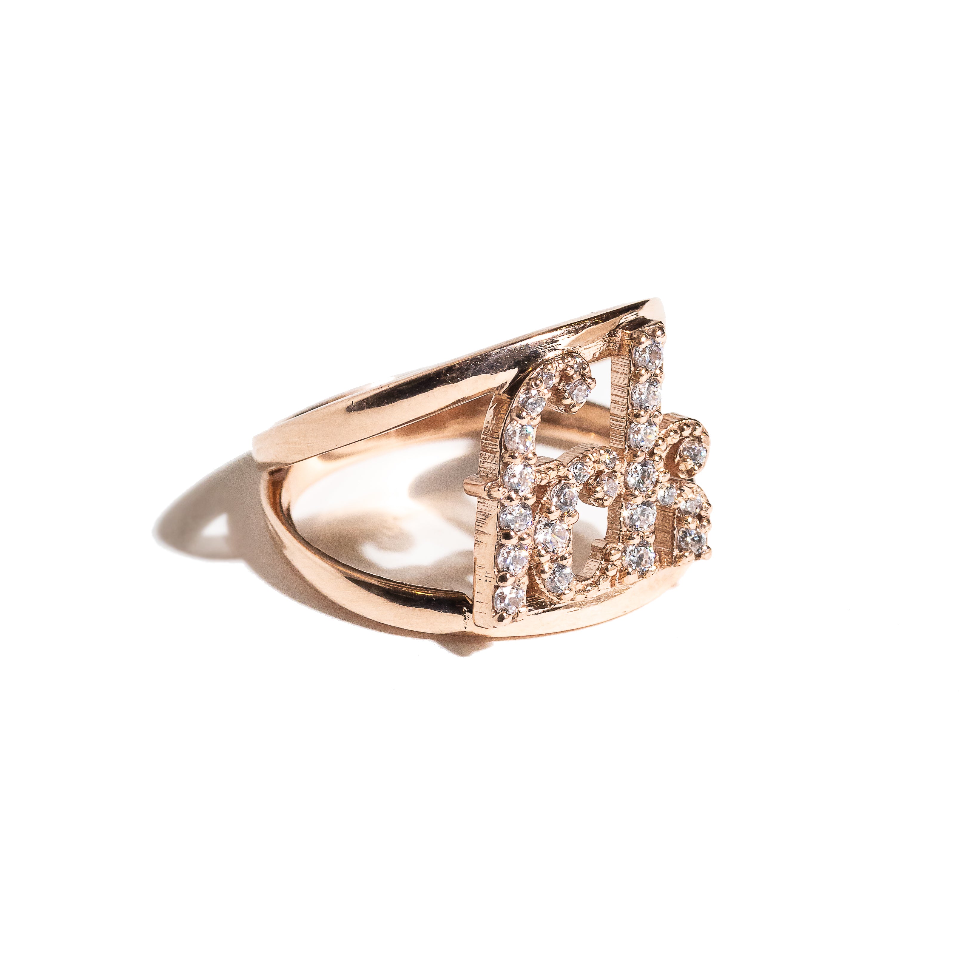 fck split shank ring with pave diamonds